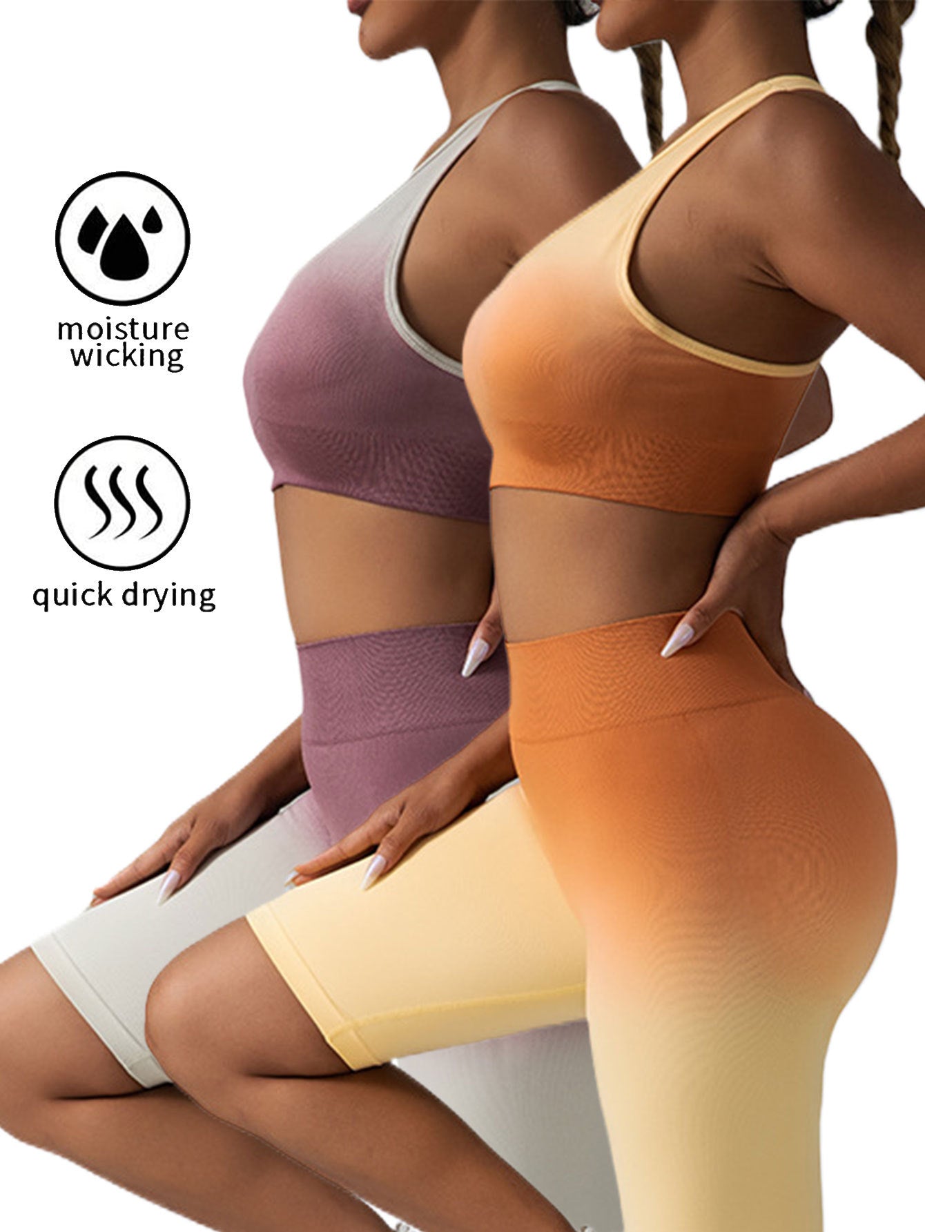 2 Pack Y Back Sports Bras For Women Spaghetti Thin Strap Workout Bras Wirefree Padded Racerback Yoga Bras