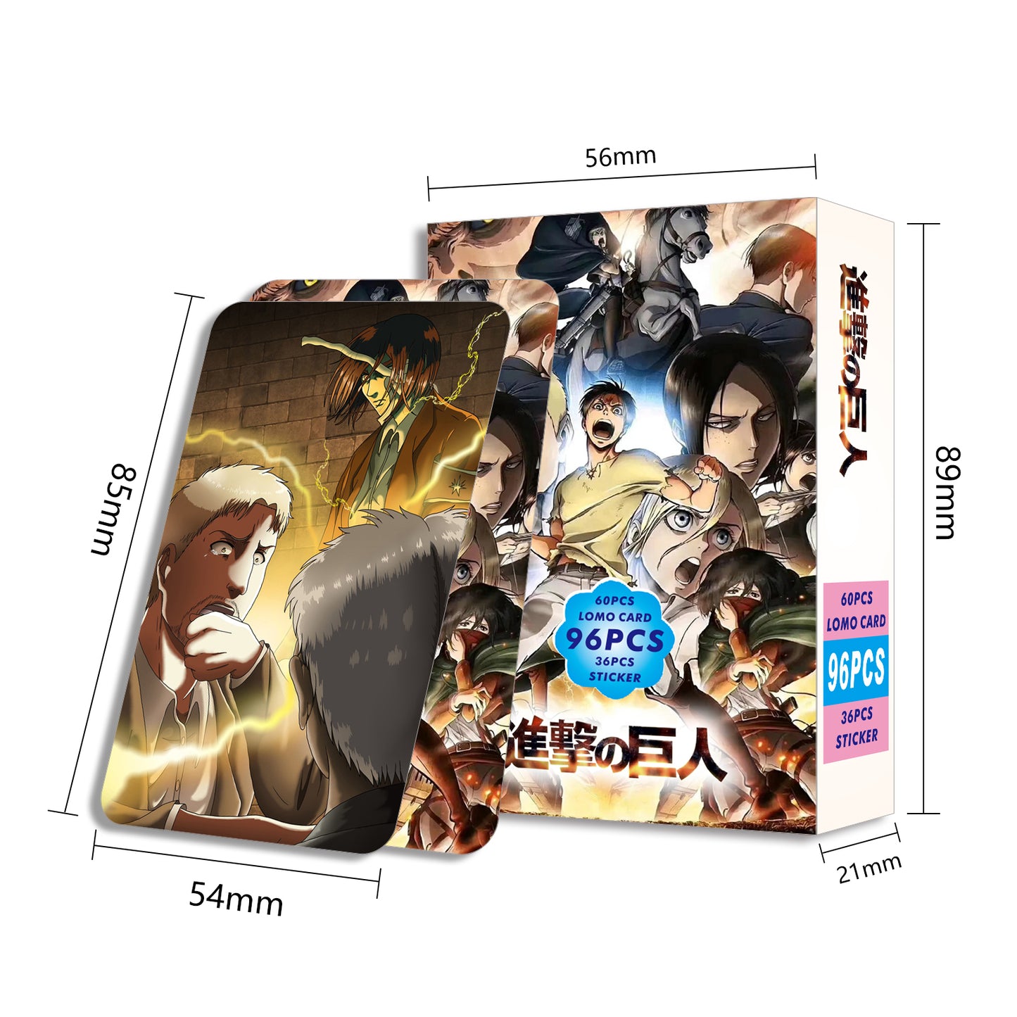 Demon Slayer Japanese Anime Lomo Card One Piece 1pack/96pcs Card Games With Postcards Message Gift For Fan Game Collection Toy