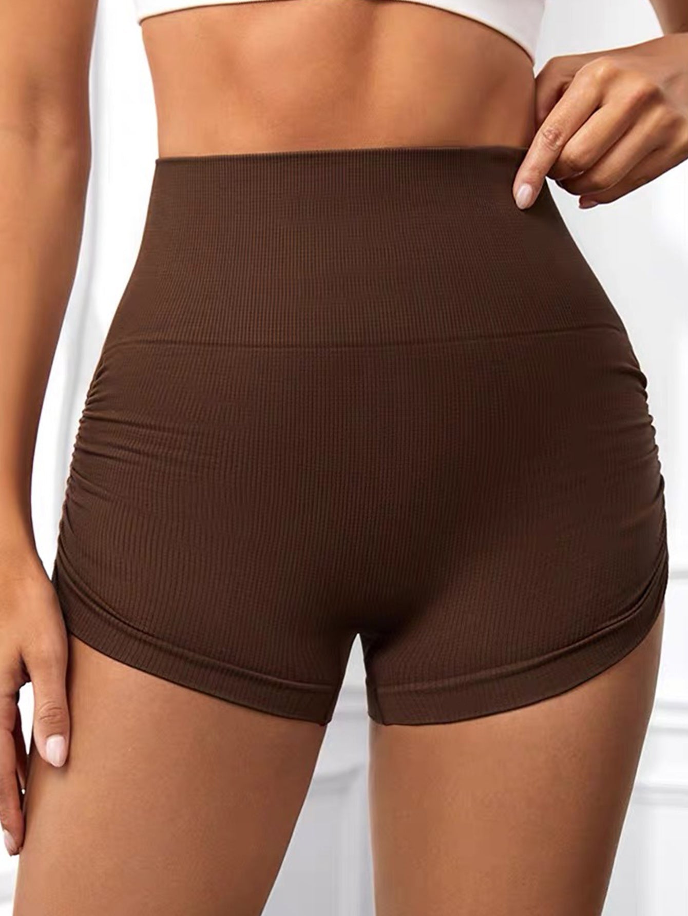 Workout Shorts For Women Scrunch Butt Lifting High Waisted Yoga Gym Seamless Booty Biker Shorts