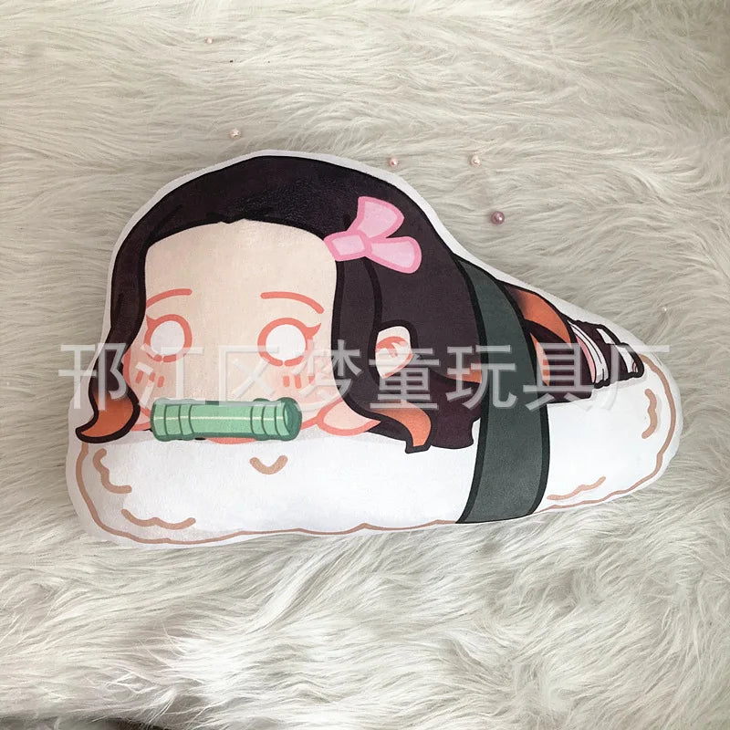 Demon Slayer Kimetsu No Yaiba Plush Doll Anime Demon Slayer Kamado Tanjirou Nezuko Sushi Cute Soft Stuffed Key Pendant Toys