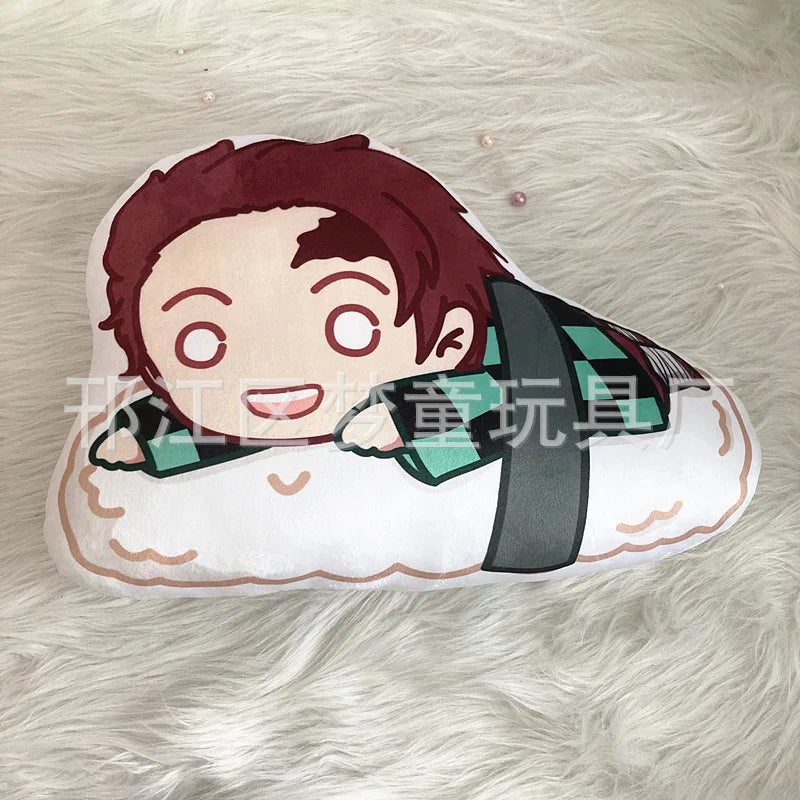 Demon Slayer Kimetsu No Yaiba Plush Doll Anime Demon Slayer Kamado Tanjirou Nezuko Sushi Cute Soft Stuffed Key Pendant Toys