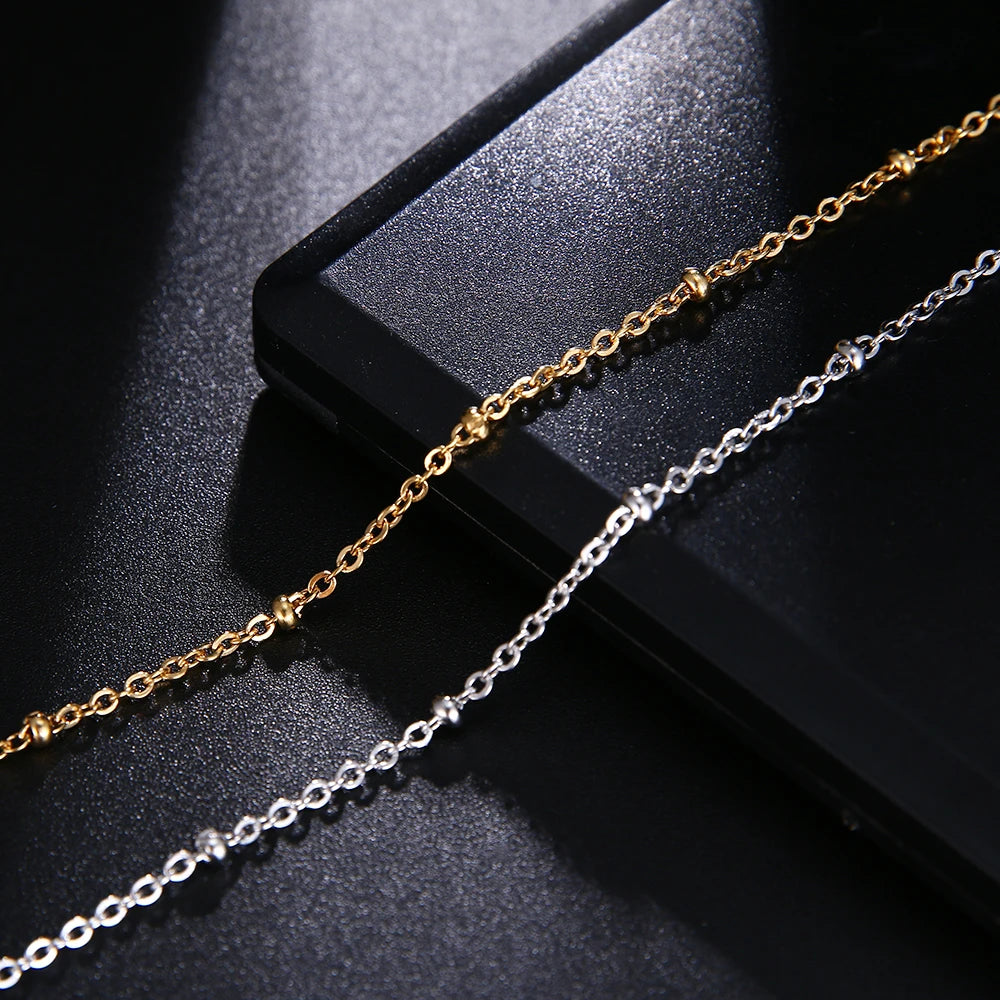 CACANA Stainless Steel Chain Bracelets For Man Women Gold Silver Color