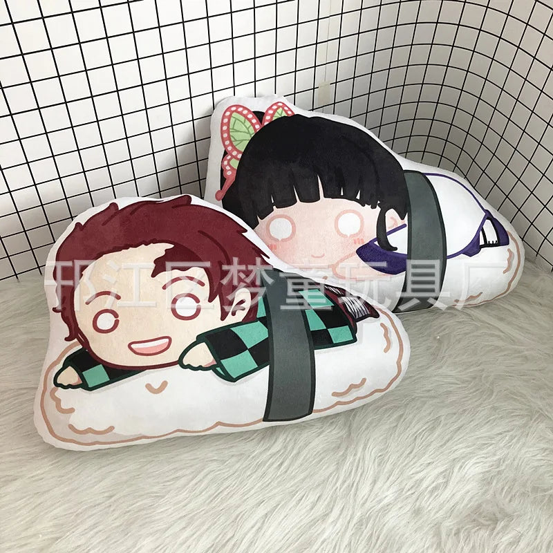 Demon Slayer Kimetsu No Yaiba Plush Doll Anime Demon Slayer Kamado Tanjirou Nezuko Sushi Cute Soft Stuffed Key Pendant Toys