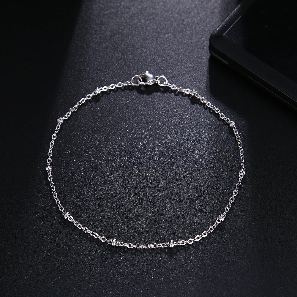 CACANA Stainless Steel Chain Bracelets For Man Women Gold Silver Color