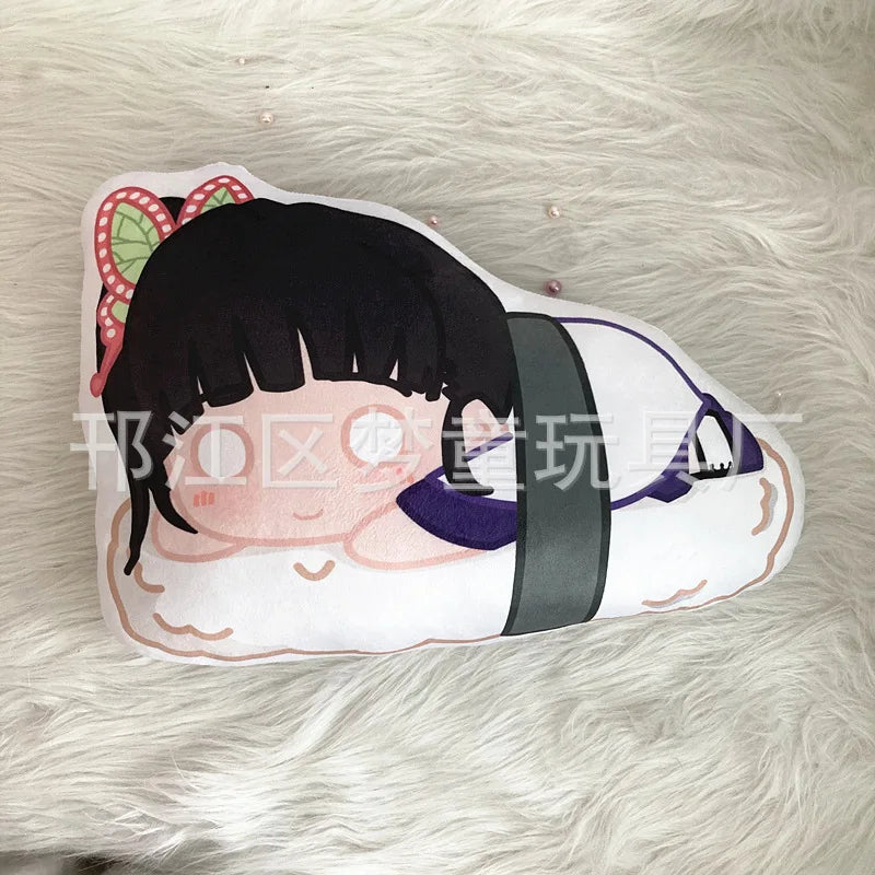 Demon Slayer Kimetsu No Yaiba Plush Doll Anime Demon Slayer Kamado Tanjirou Nezuko Sushi Cute Soft Stuffed Key Pendant Toys