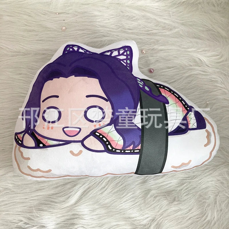 Demon Slayer Kimetsu No Yaiba Plush Doll Anime Demon Slayer Kamado Tanjirou Nezuko Sushi Cute Soft Stuffed Key Pendant Toys