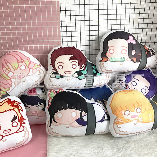 Demon Slayer Kimetsu No Yaiba Plush Doll Anime Demon Slayer Kamado Tanjirou Nezuko Sushi Cute Soft Stuffed Key Pendant Toys