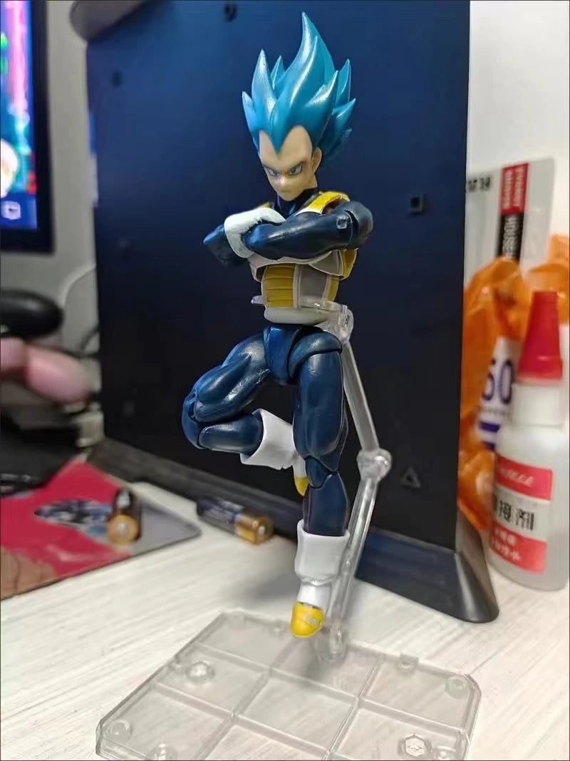 Anime Dragon Ball Super Figures Majin Vegeta Action Figure Movable Collectible Model Shf Super Saiyan God Vegeta Figurine Toys