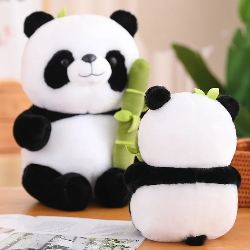 Kawaii Panda With Bamboo Soft Stuffed International Favorite Dolls Birthday Christmas Gifts Presents For Kids