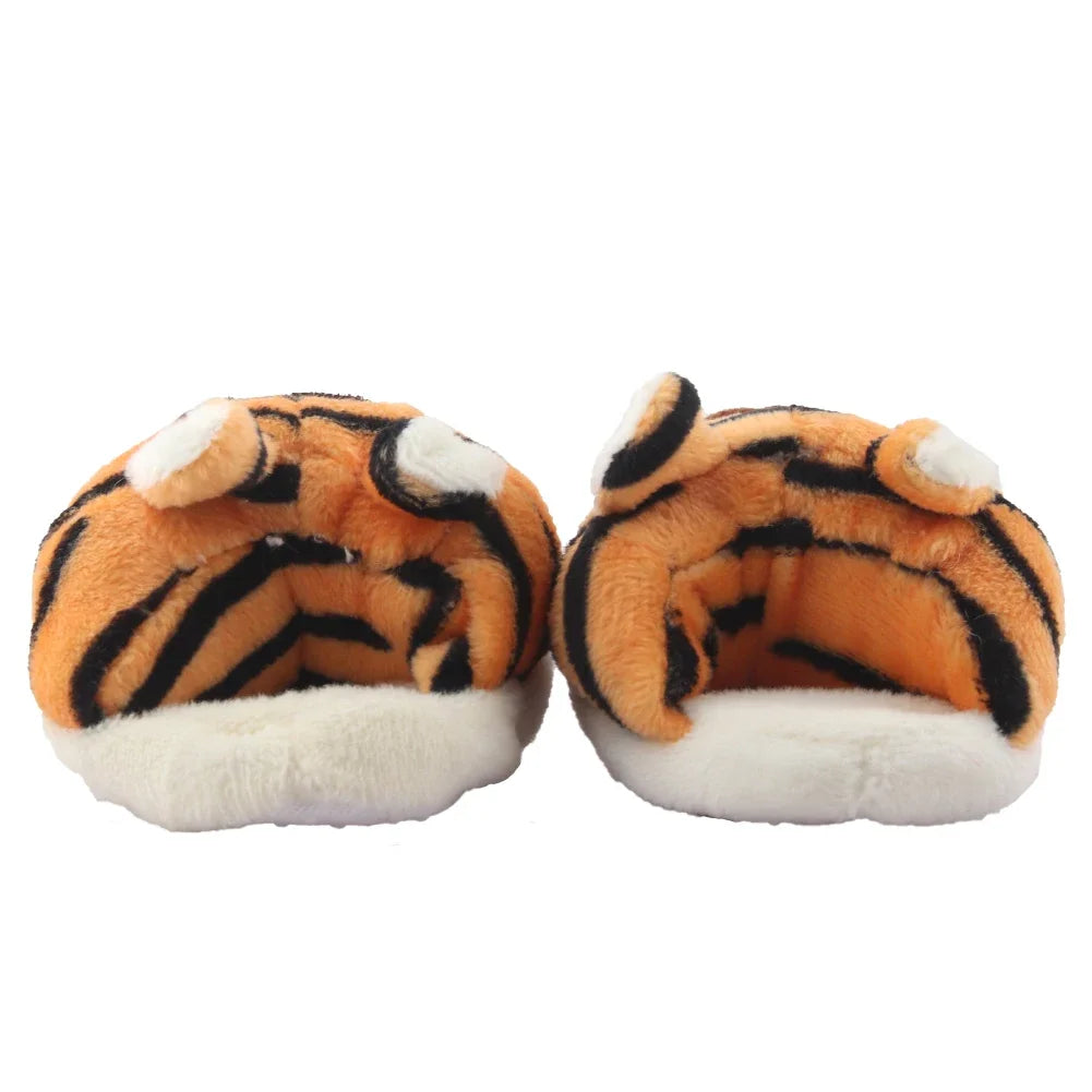 Plush Doll Shoes Dog Tiger Frog Porket Slippers For 1/3 BJD,American 18 Inch&43cm Baby New Born Doll OG Girl Doll Shoes Gift Toy