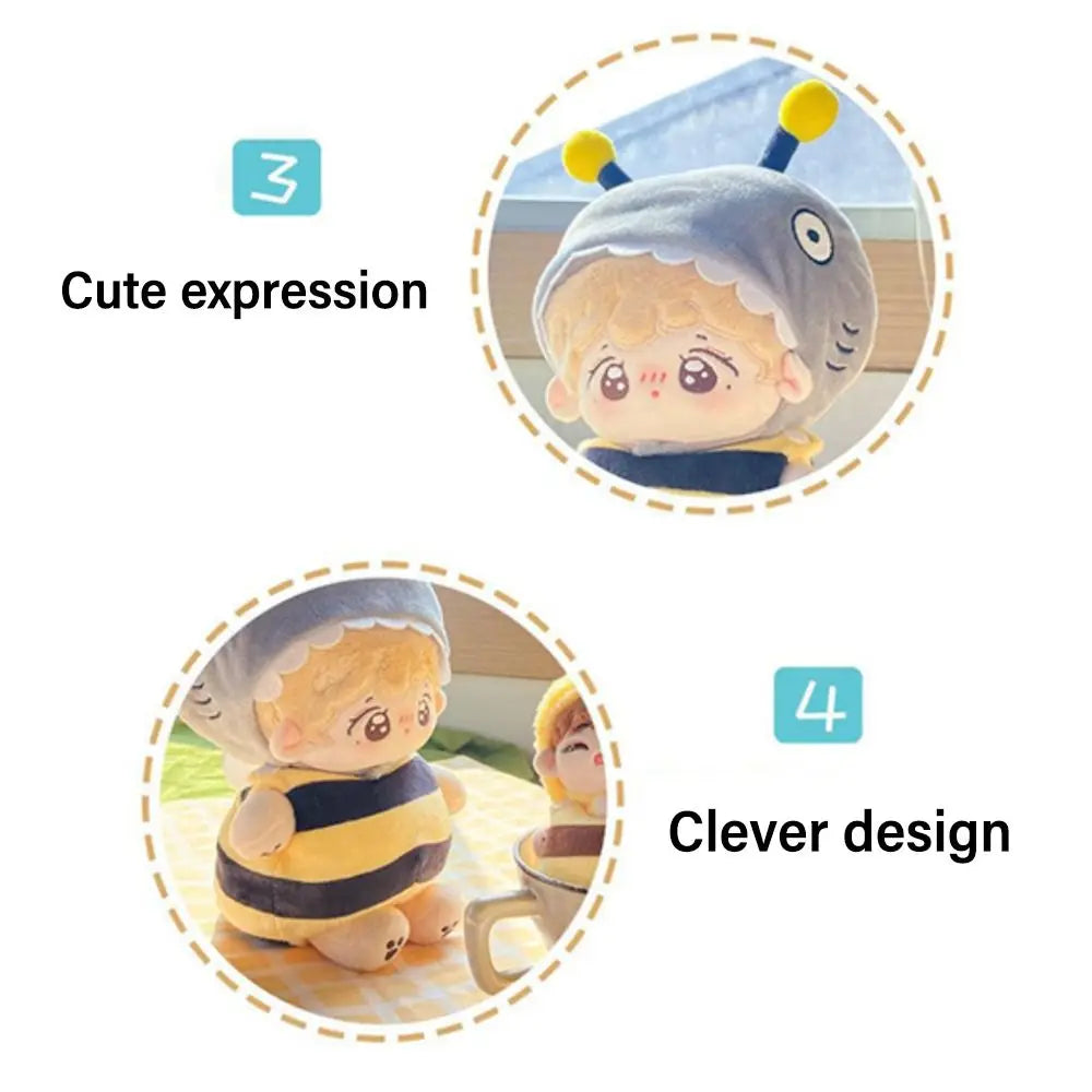 Replacement Outfit Cartoon Bee Jumpsuit 10cm/15cm/20cm/40cm Doll Clothes Changing Dressing Doll Accessories