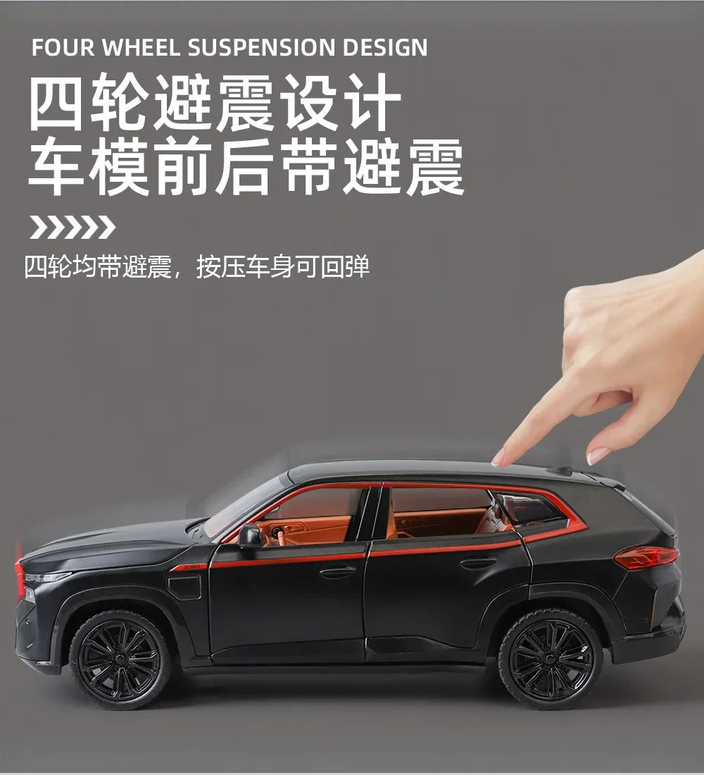 BMW XM SUV Alloy Car Diecasts & Toy Vehicles Car Model Sound and light Pull back Car