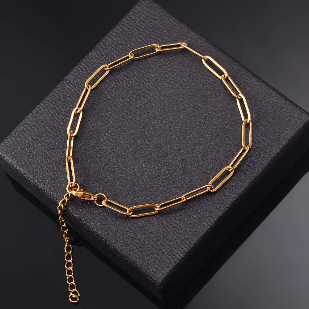 Stainless Steel Multilayers Chain Bracelet Women Simple Fashion Layered Girl Wrist Bracelet  Jewelry Accessories Length 18cm+5cm