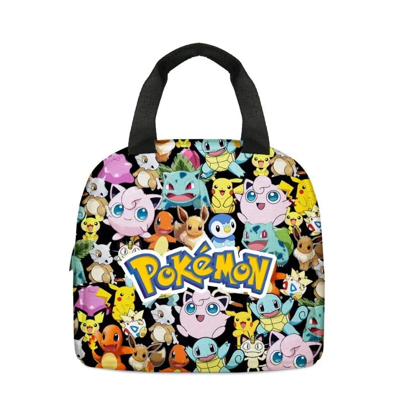 Pokemon Kawaii Pikachu Student Anime Portable Lunch Box Cute Pokemon Series Children School Camping Lunch Bag Convenient