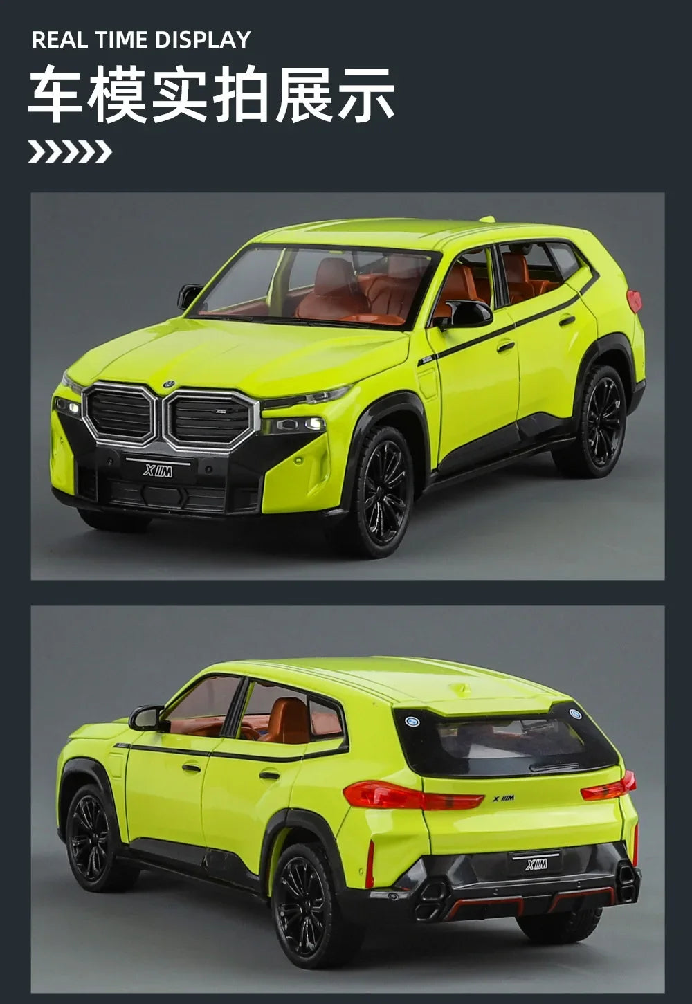 BMW XM SUV Alloy Car Diecasts & Toy Vehicles Car Model Sound and light Pull back Car