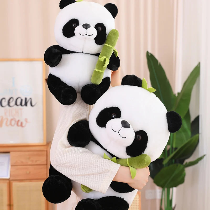 Kawaii Panda With Bamboo Soft Stuffed International Favorite Dolls Birthday Christmas Gifts Presents For Kids