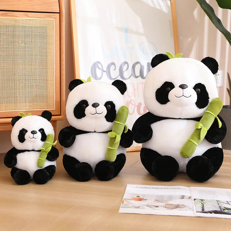 Kawaii Panda With Bamboo Soft Stuffed International Favorite Dolls Birthday Christmas Gifts Presents For Kids