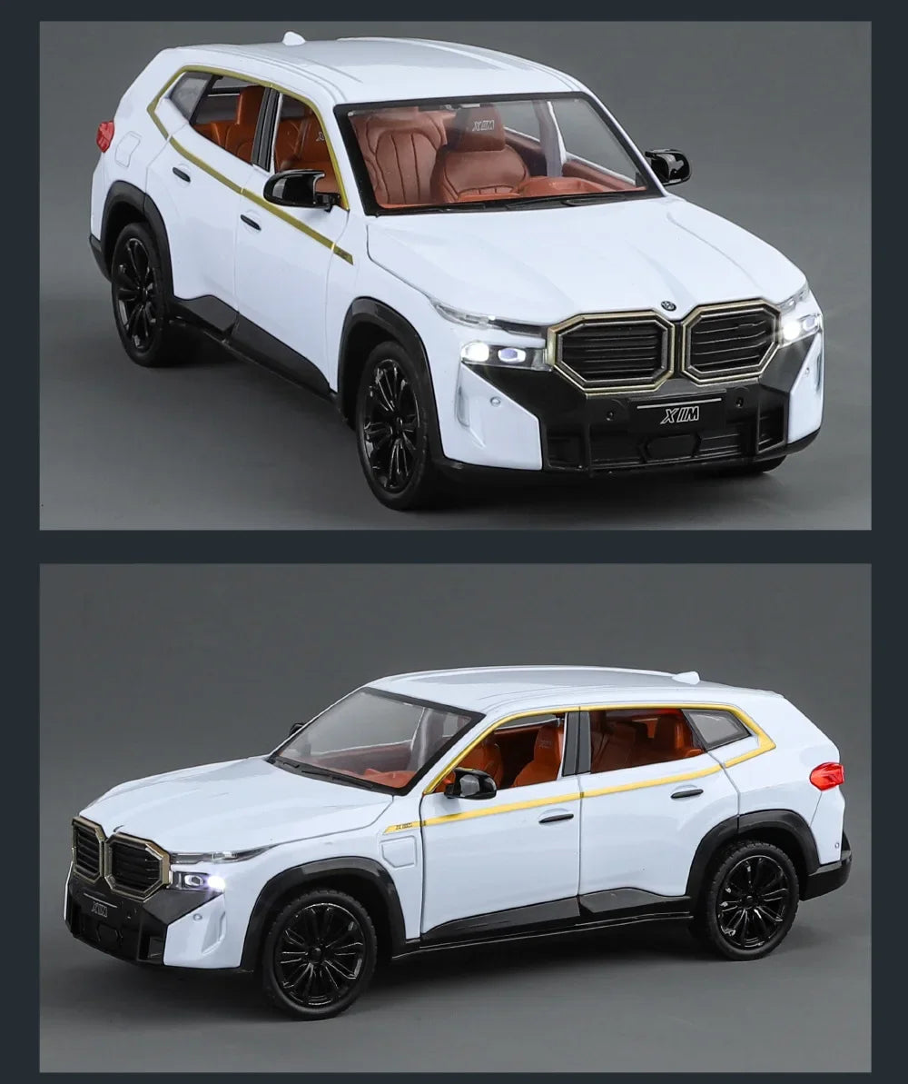 BMW XM SUV Alloy Car Diecasts & Toy Vehicles Car Model Sound and light Pull back Car