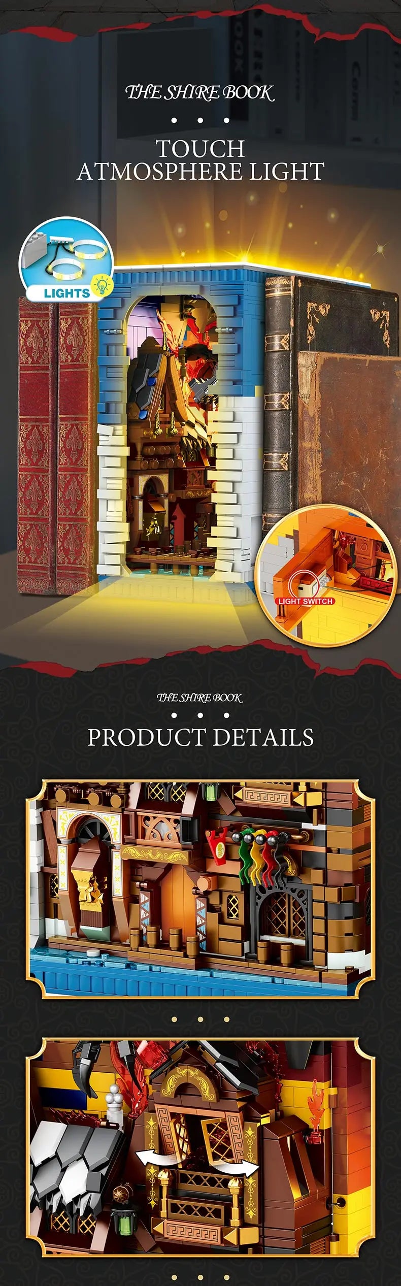 Hobbit Themed Bookstore Building Blocks Assembly Toys