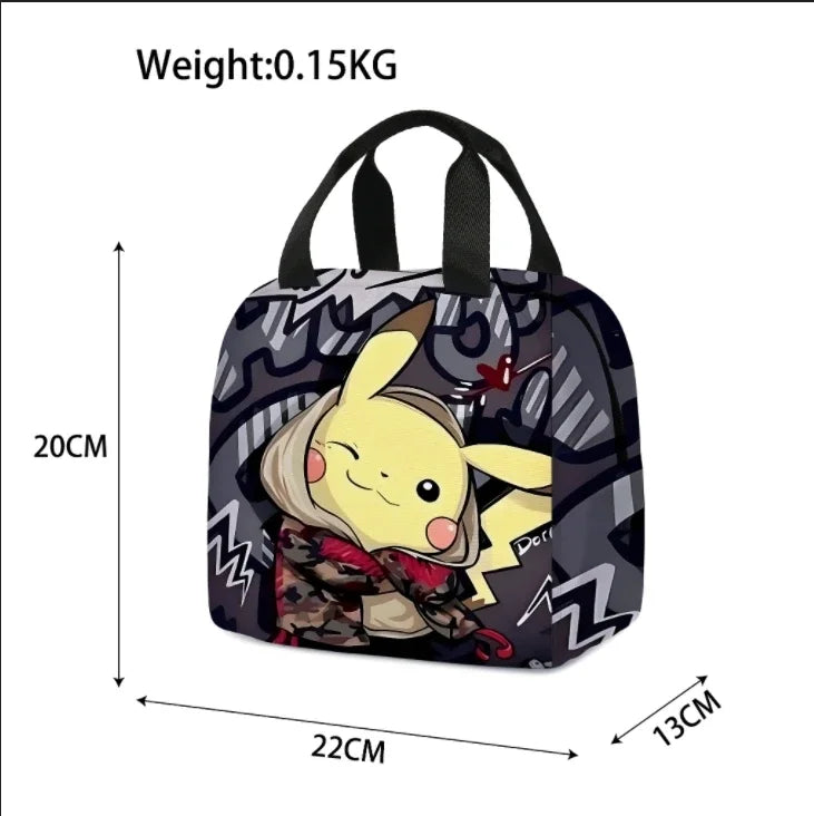 Pokemon Kawaii Pikachu Student Anime Portable Lunch Box Cute Pokemon Series Children School Camping Lunch Bag Convenient