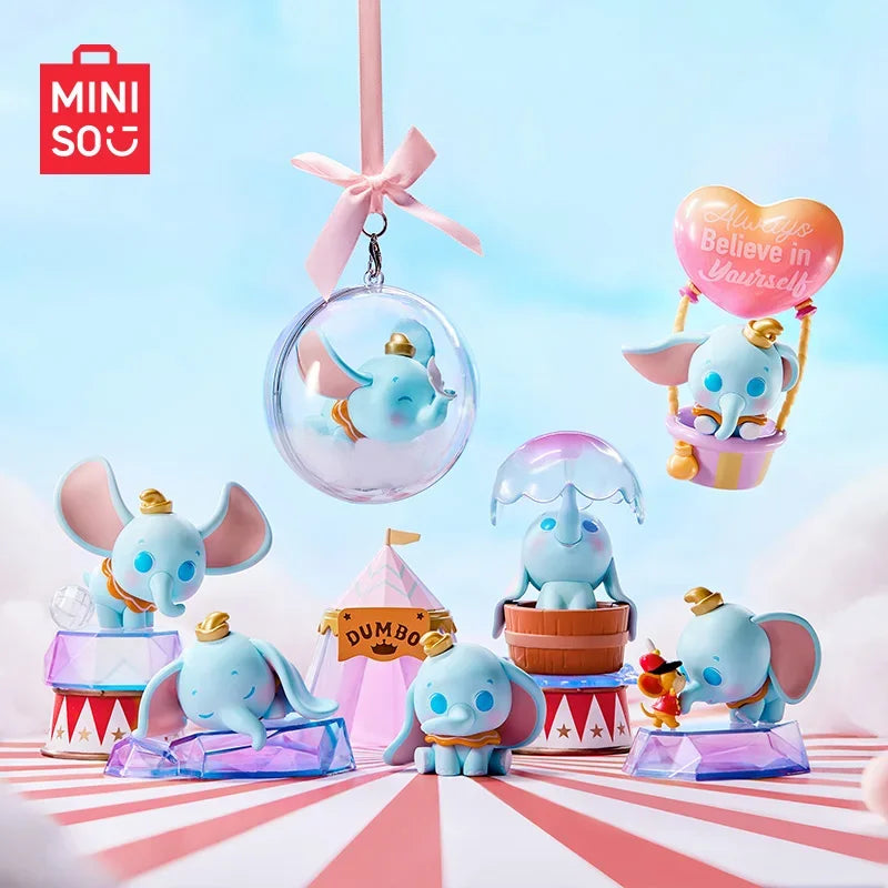 MINISO Genuine Disney Dumbo Day Dream Series Blind Box Table Top Decorated Kawaii Children's Toys Birthday Gift Anime Peripheral