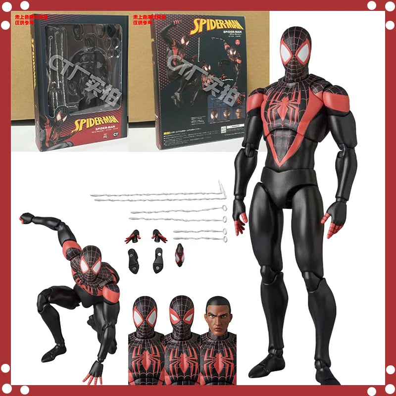 Ct Toys Mafex 092 Spiderman Miles Morales anime Action Figure Ultimate Comics Spider-Man Shf Figure Ko Figurine model Toys Gifts