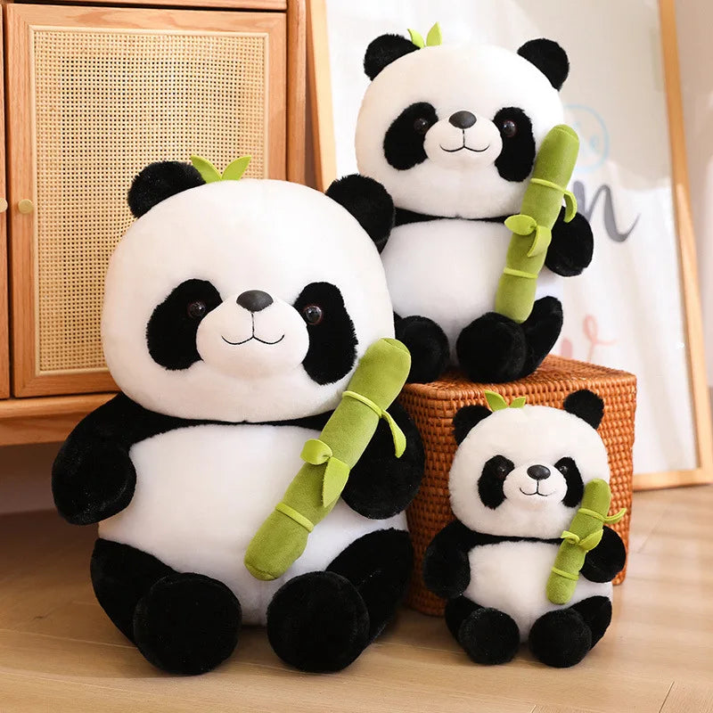 Kawaii Panda With Bamboo Soft Stuffed International Favorite Dolls Birthday Christmas Gifts Presents For Kids