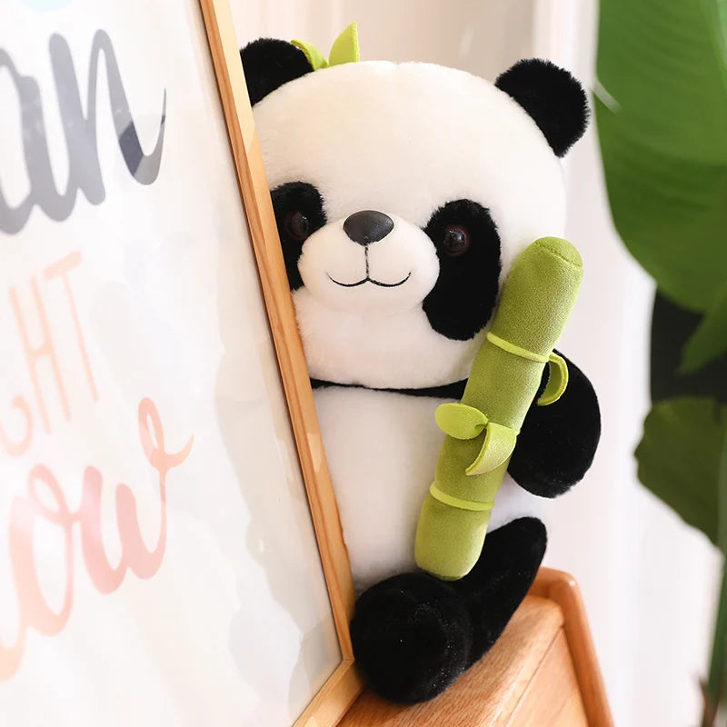 Kawaii Panda With Bamboo Soft Stuffed International Favorite Dolls Birthday Christmas Gifts Presents For Kids