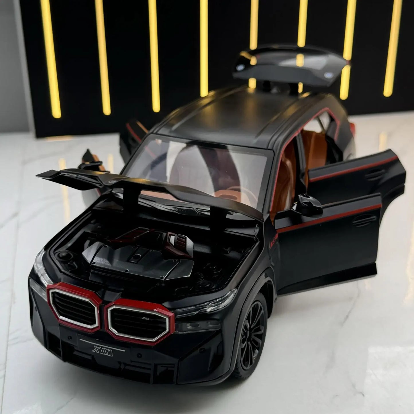 BMW XM SUV Alloy Car Diecasts & Toy Vehicles Car Model Sound and light Pull back Car