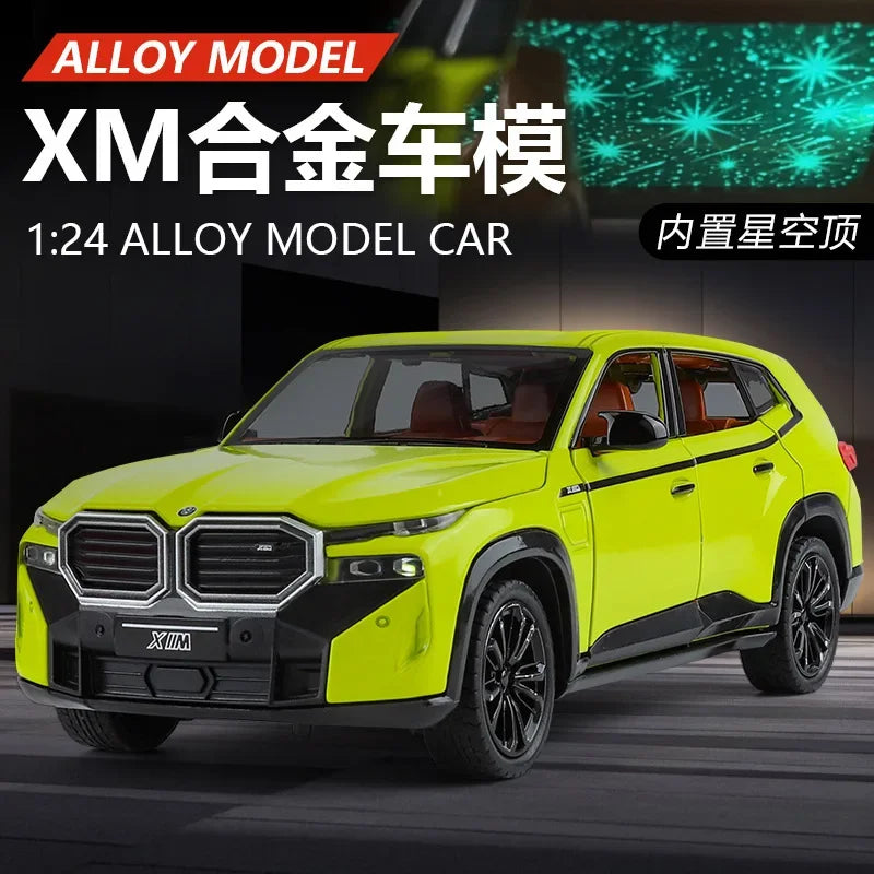 BMW XM SUV Alloy Car Diecasts & Toy Vehicles Car Model Sound and light Pull back Car