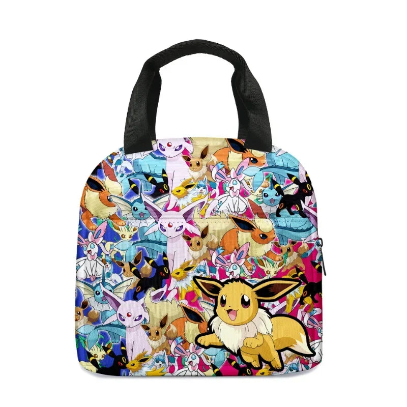 Pokemon Kawaii Pikachu Student Anime Portable Lunch Box Cute Pokemon Series Children School Camping Lunch Bag Convenient