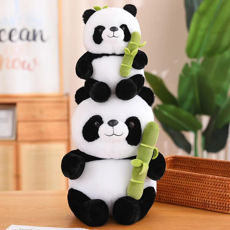 Kawaii Panda With Bamboo Soft Stuffed International Favorite Dolls Birthday Christmas Gifts Presents For Kids