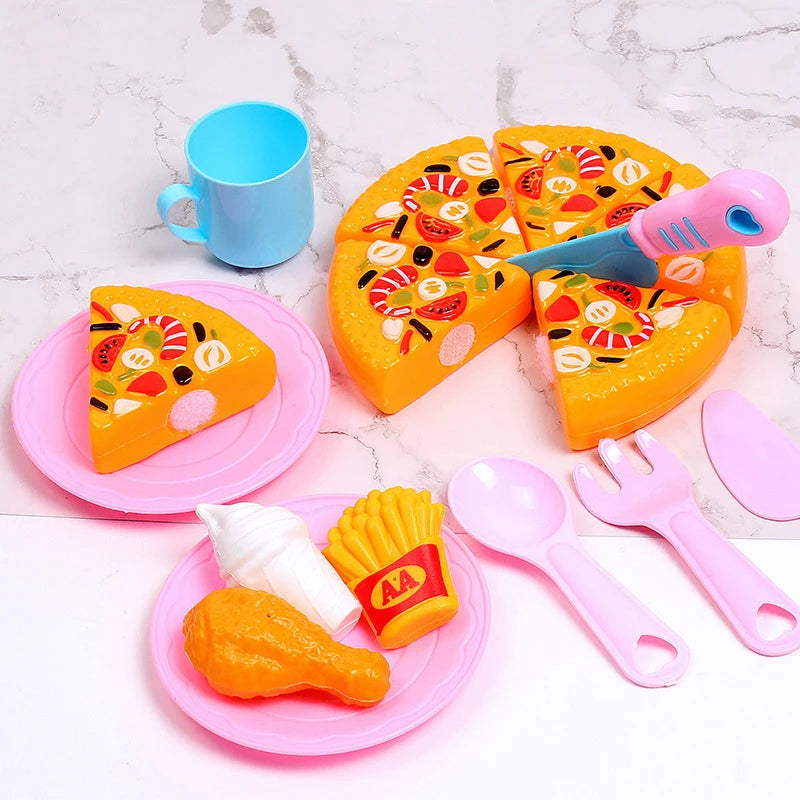 Educational Toy Plastic Kitchen Toy Set Cut Fruit and Vegetable Food Play House Simulation Toys Early Education Girls Boys Gifts