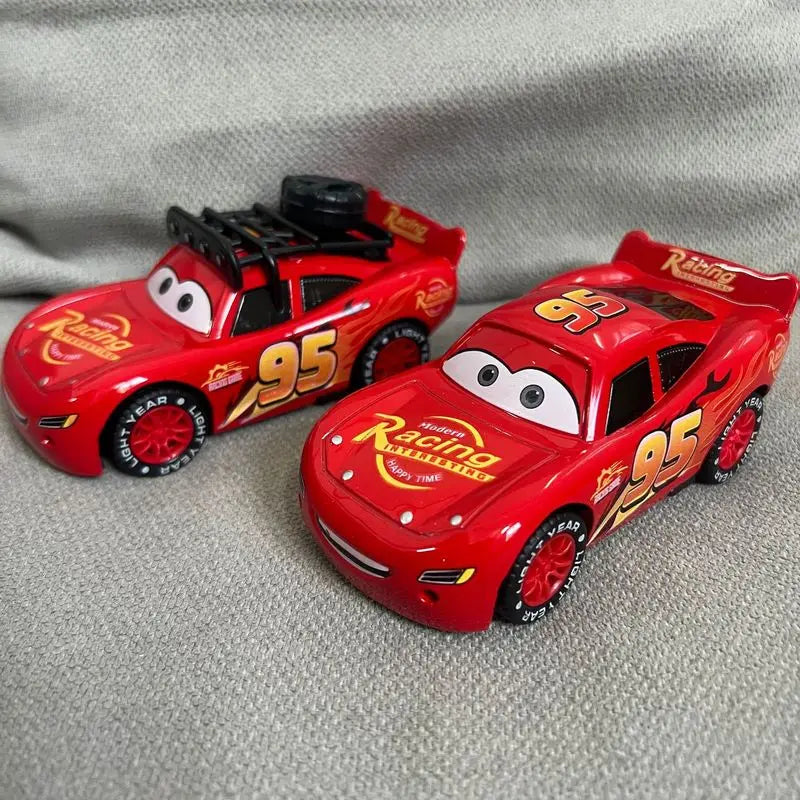 Disney Cartoon Cars Alloy Car Lightning Mcqueen Original Model 3d Light Music Pull Back Lightning Mcqueen Children Kids Gift Toy