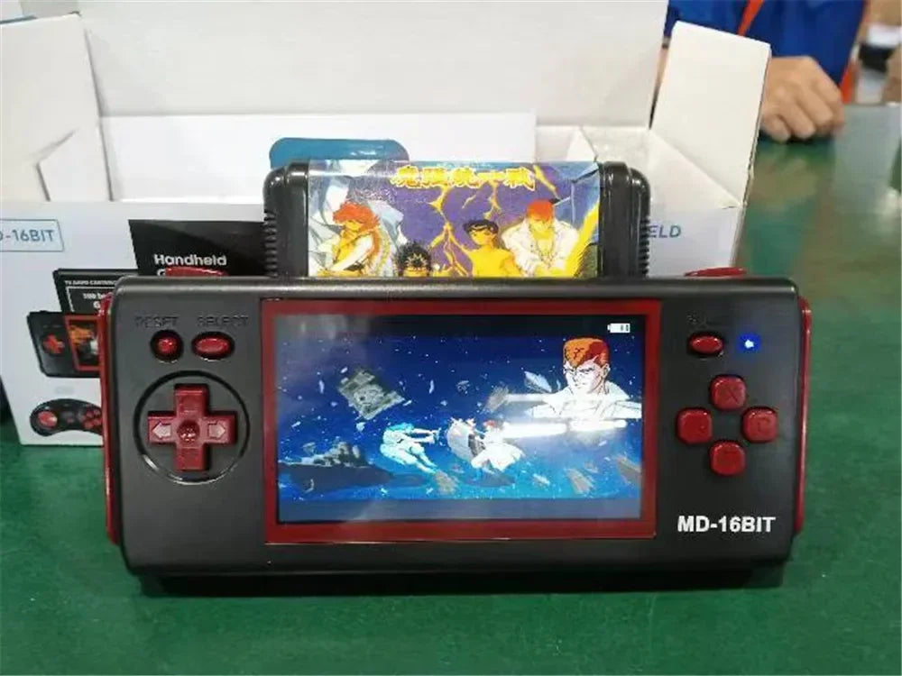 HG-943 4.3'' MD 16BIT HDMI TV handheld game Retro game console arcade console 2player wireless have118games support game card