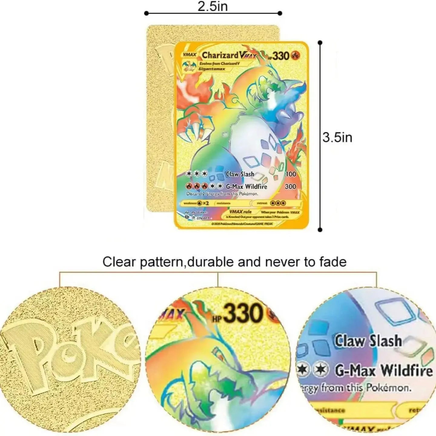 Pokemon Card Game Battle Collection English Japanese Metal Card Pikachu Charizard Mewtwo Charmander Eevee Kawaii Birthday Gift