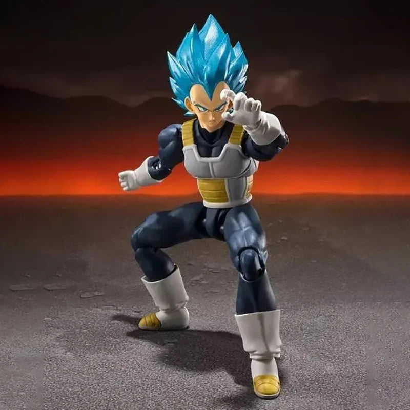 Anime Dragon Ball Super Figures Majin Vegeta Action Figure Movable Collectible Model Shf Super Saiyan God Vegeta Figurine Toys