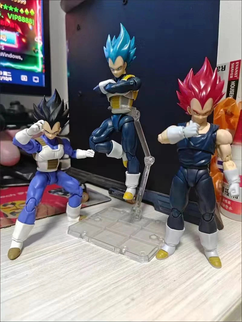 Anime Dragon Ball Super Figures Majin Vegeta Action Figure Movable Collectible Model Shf Super Saiyan God Vegeta Figurine Toys