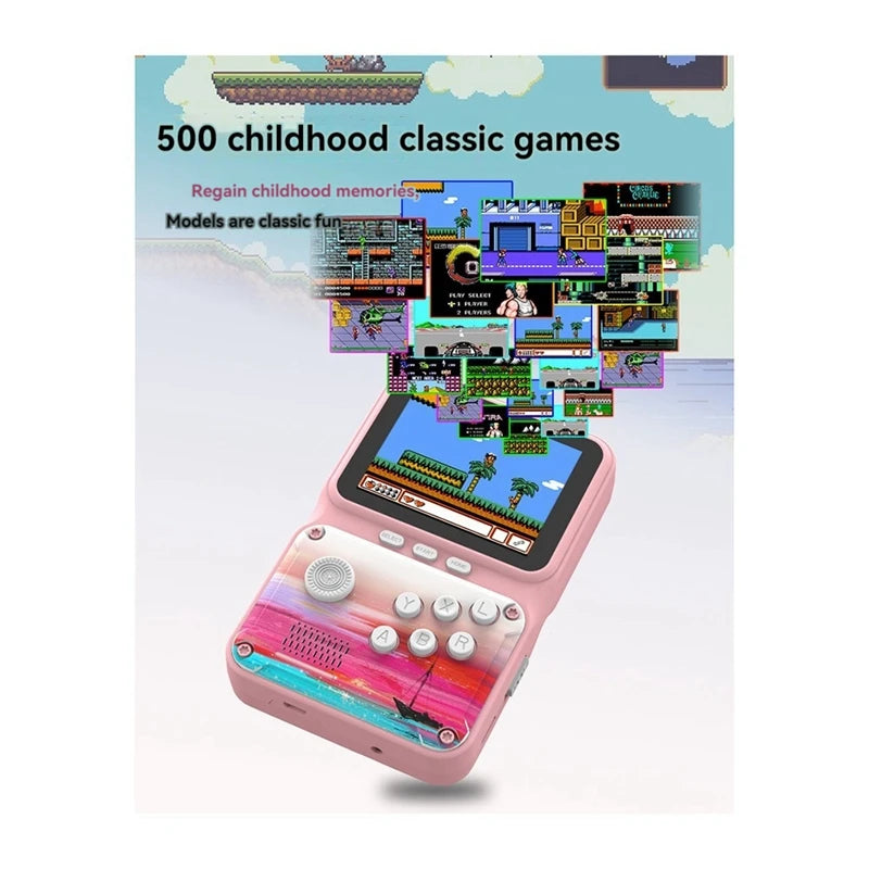 Handheld Video Game Console 2.8 Inch 500 Games Retro Arcade Support AV Connection For Children's Gift