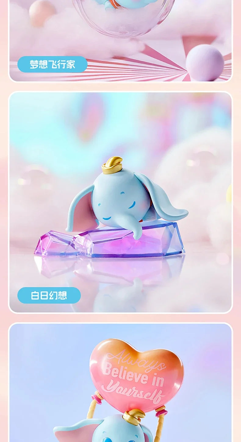 MINISO Genuine Disney Dumbo Day Dream Series Blind Box Table Top Decorated Kawaii Children's Toys Birthday Gift Anime Peripheral